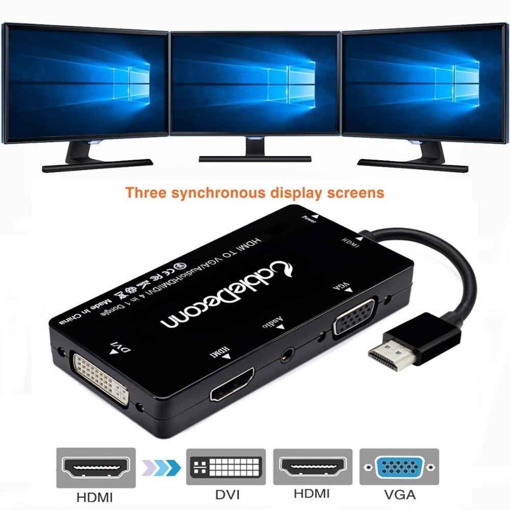 CableDeconn-HDMI to HDMI VGA DVI ÷  , Ʈ  ũ USB   ̺ ִ 3.5mm  